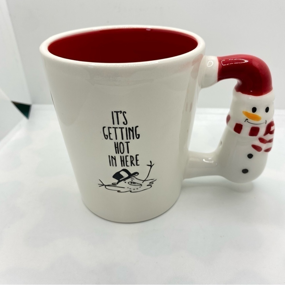 California Pantry Snowman Handle "It's Getting Hot In Here" 10 oz Mug NWOT